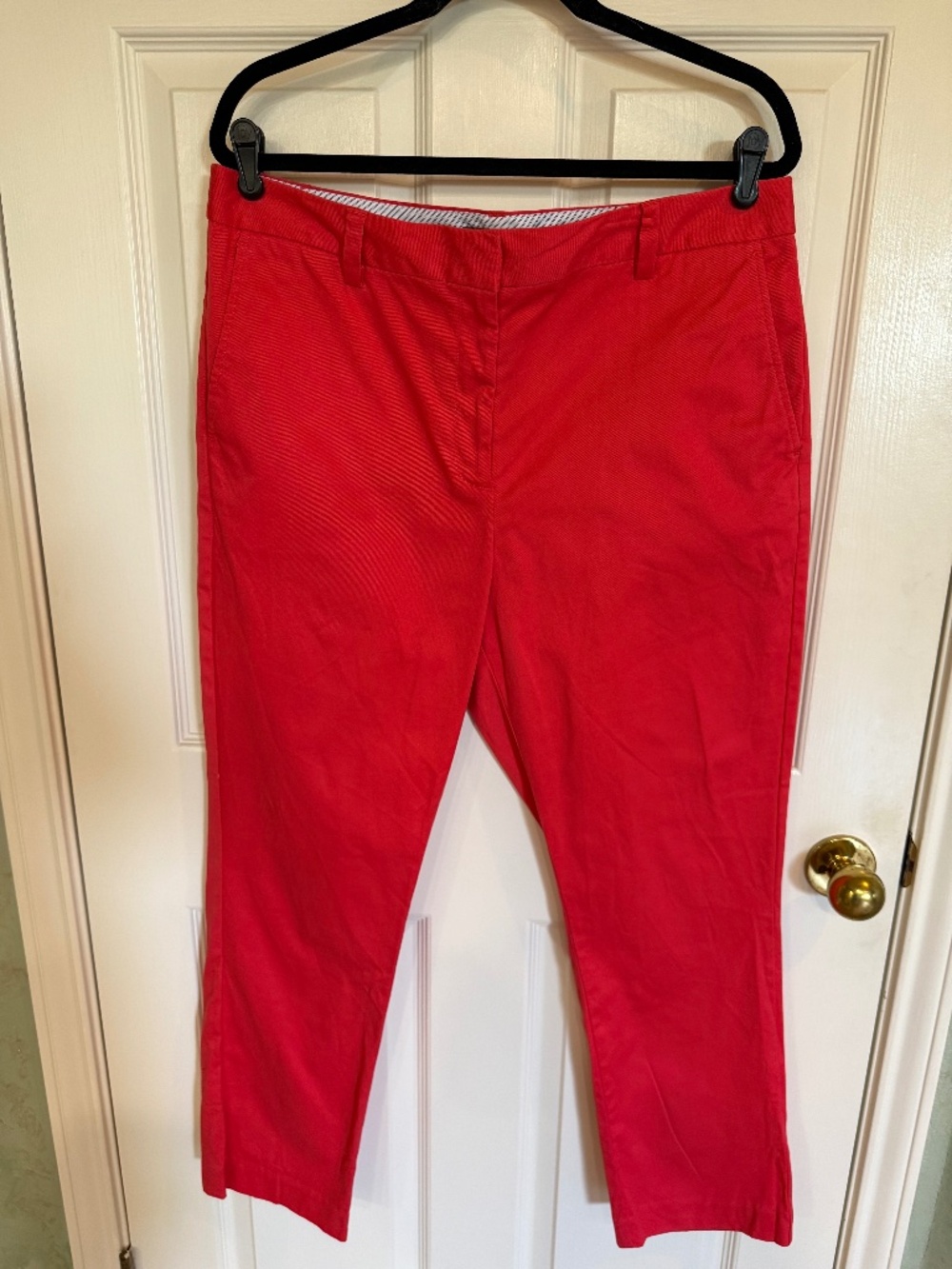 Lands End Coral Mid rise Straight leg Stretch Chinos 14T